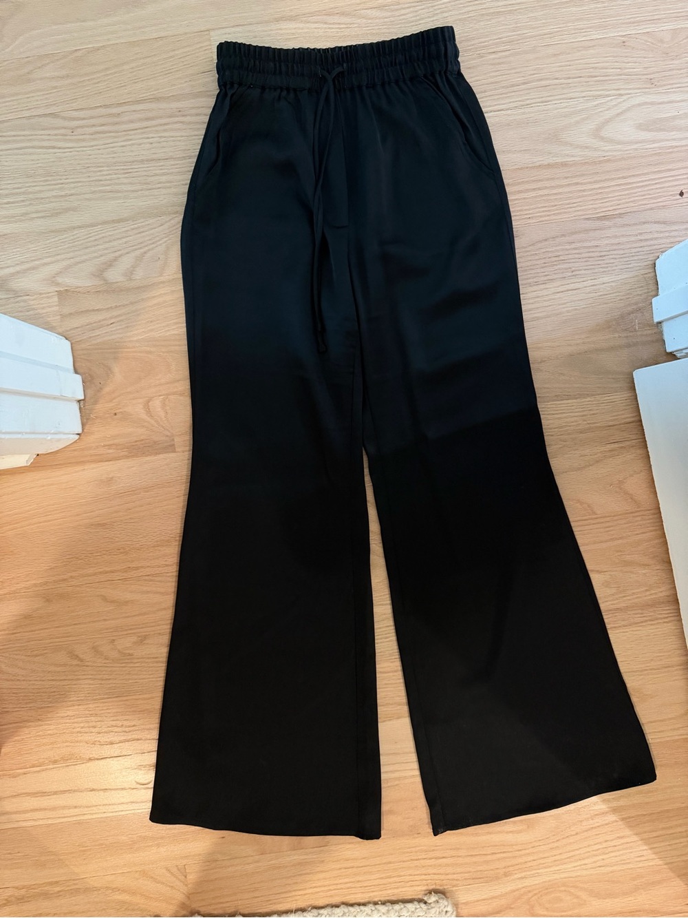 H&M Black Satin Pants